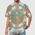 Men's Vintage Print Vacation Hawaiian Shirt 2306104048