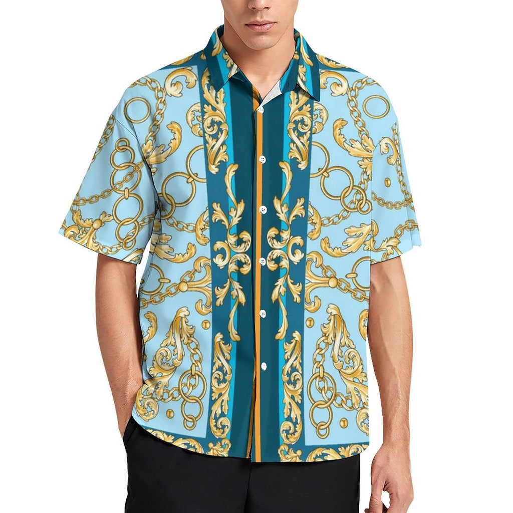 Men's Fashion Casual Printed Short Sleeve Shirts 2306100967