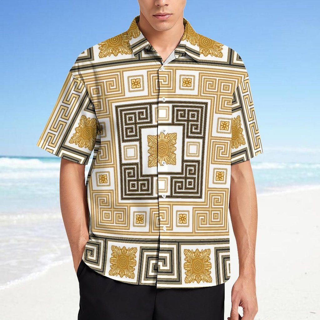 Men's Fashion Casual Printed Short Sleeve Shirts 2306100456
