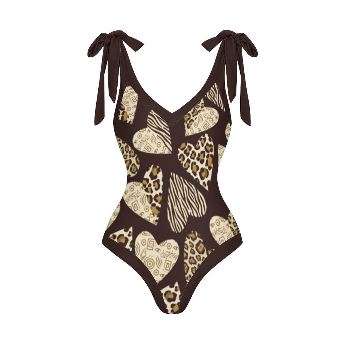 Casual Printed One Piece Swimsuit And Cover Up 2305105705