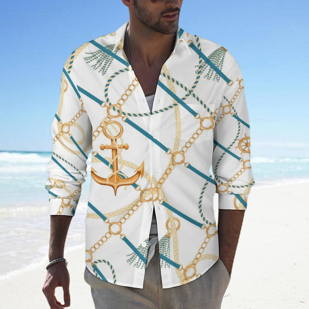 Men's Casual Printed Long Sleeve Shirt 2306103080