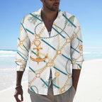 Men's Casual Printed Long Sleeve Shirt 2306103080