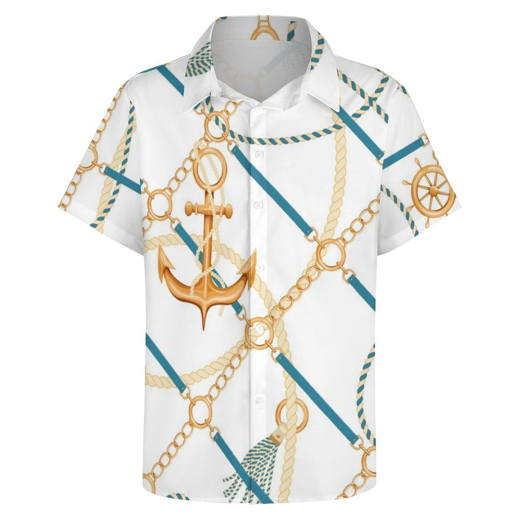 Men's Fashion Casual Printed Short Sleeve Shirts 2306100462