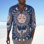 Men's Casual Printed Long Sleeve Shirt 2306103079