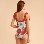 Fashion Printed One Piece Swimsuit And Cover Up 2305105387