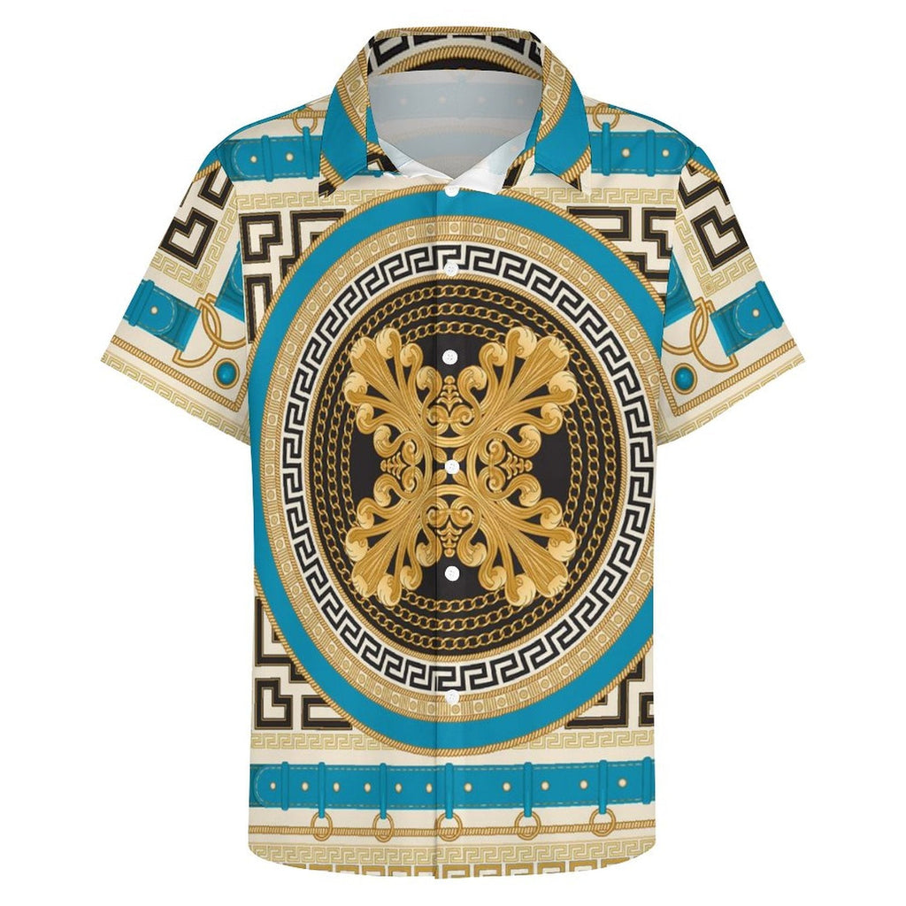 Men's Fashion Casual Printed Short Sleeve Shirts 2306100455