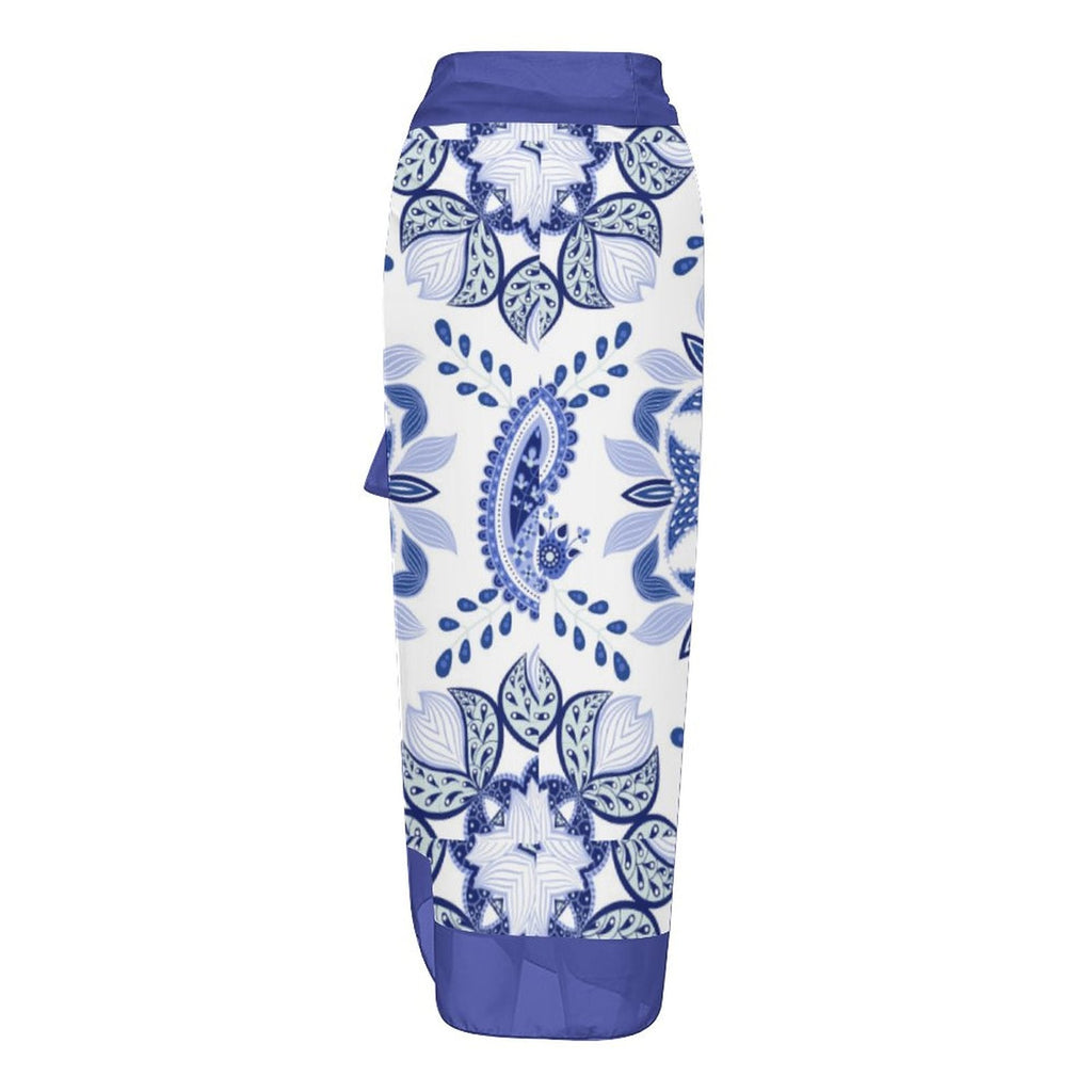 Casual Printed One Piece Swimsuit And Cover Up 2305106053