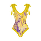Casual Printed One Piece Swimsuit And Cover Up 2305106623
