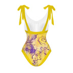 Casual Printed One Piece Swimsuit And Cover Up 2305106623