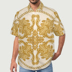 Men's Vintage Print Vacation Hawaiian Shirt 2306104054