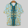 Men's Fashion Casual Printed Short Sleeve Shirts 2306100967