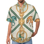 Men's Vintage Print Vacation Hawaiian Shirt 2306104049
