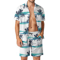 Men's Hawaiian Print Beach Two-Piece Suit 2305102352