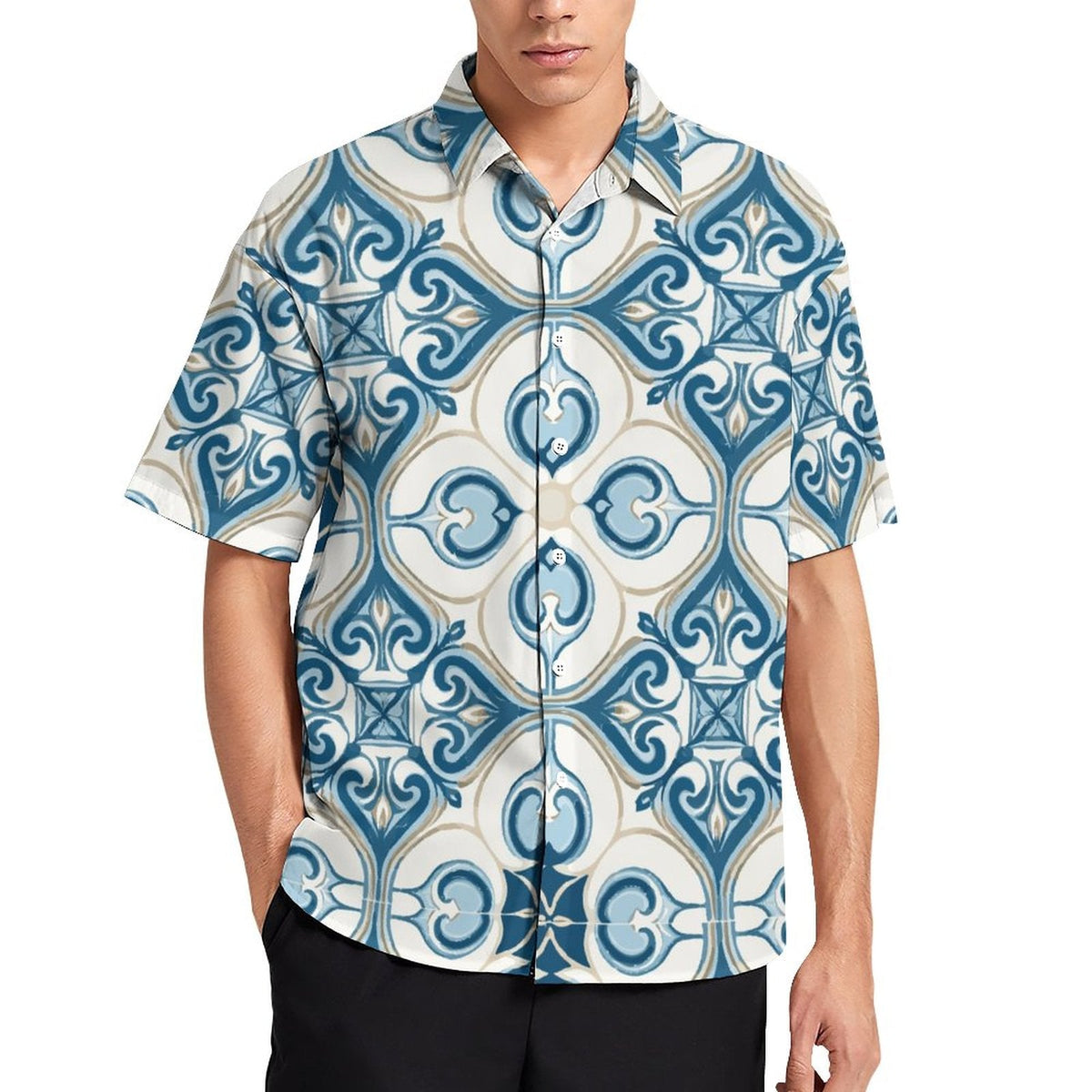 Men's Fashion Casual Printed Short Sleeve Shirts 2306100441