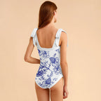 Fashion Printed One Piece Swimsuit And Cover Up 2305105236