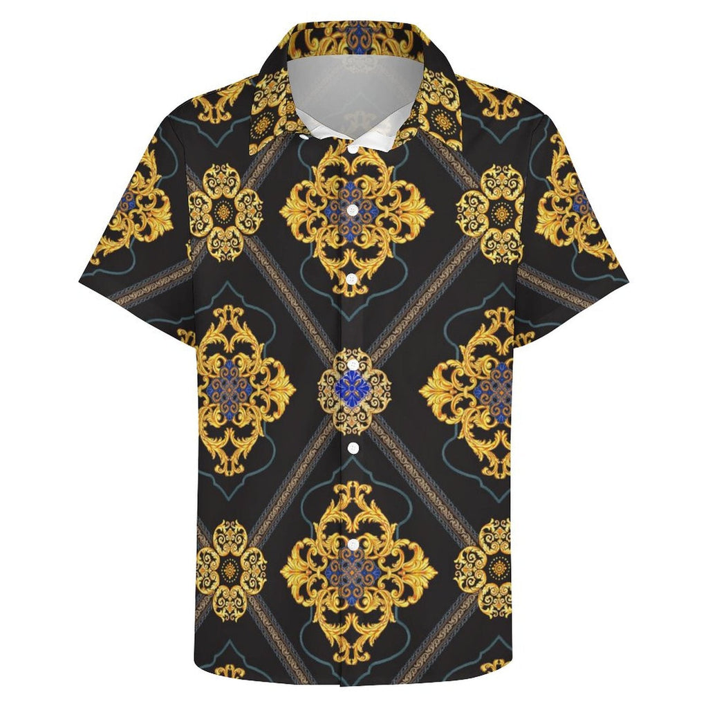 Men's Fashion Casual Printed Short Sleeve Shirts 2306101496