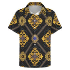 Men's Fashion Casual Printed Short Sleeve Shirts 2306101496
