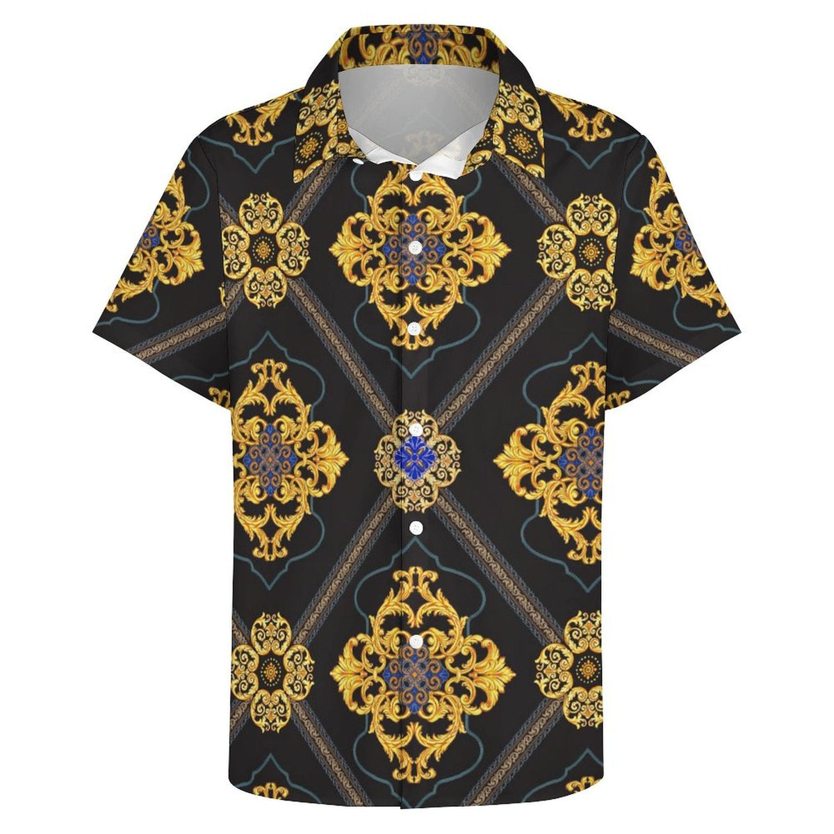 Men's Fashion Casual Printed Short Sleeve Shirts 2306101496
