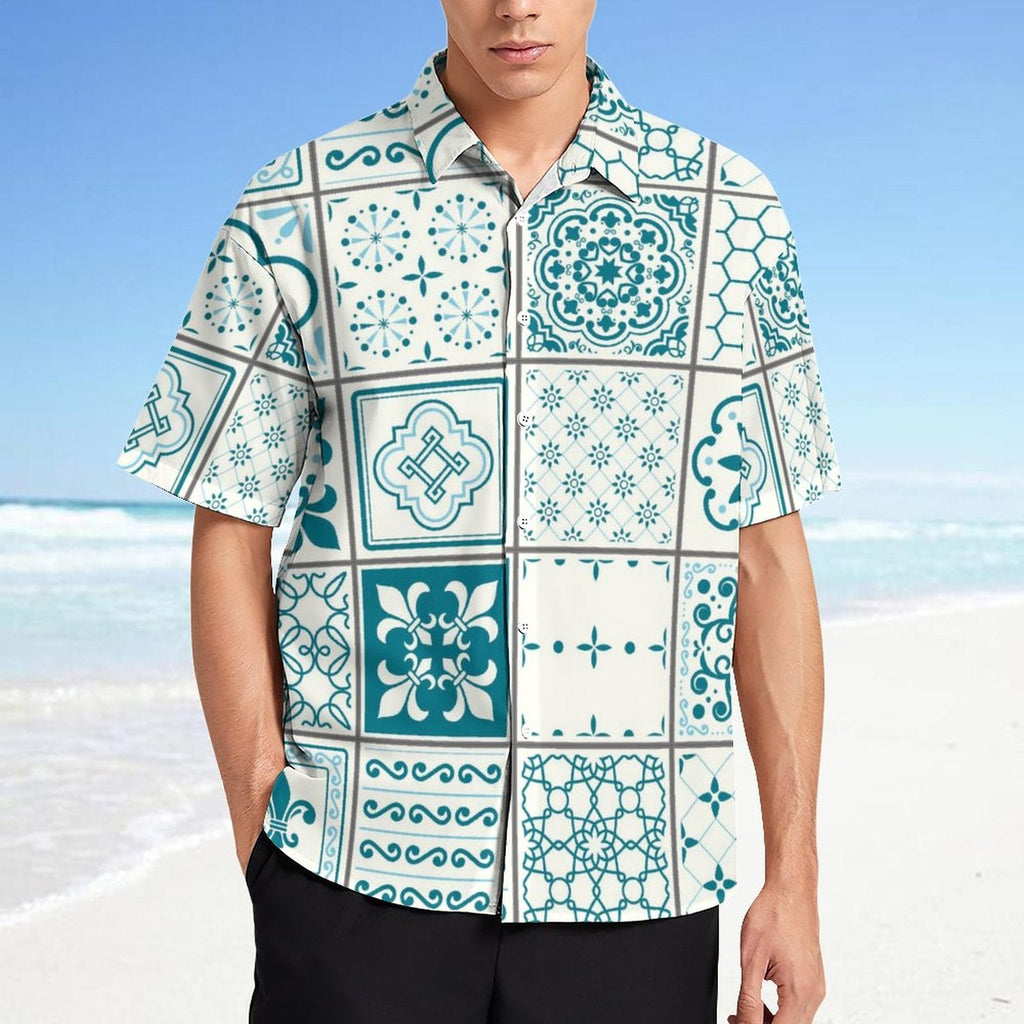Men's Fashion Casual Printed Short Sleeve Shirts 2306100447