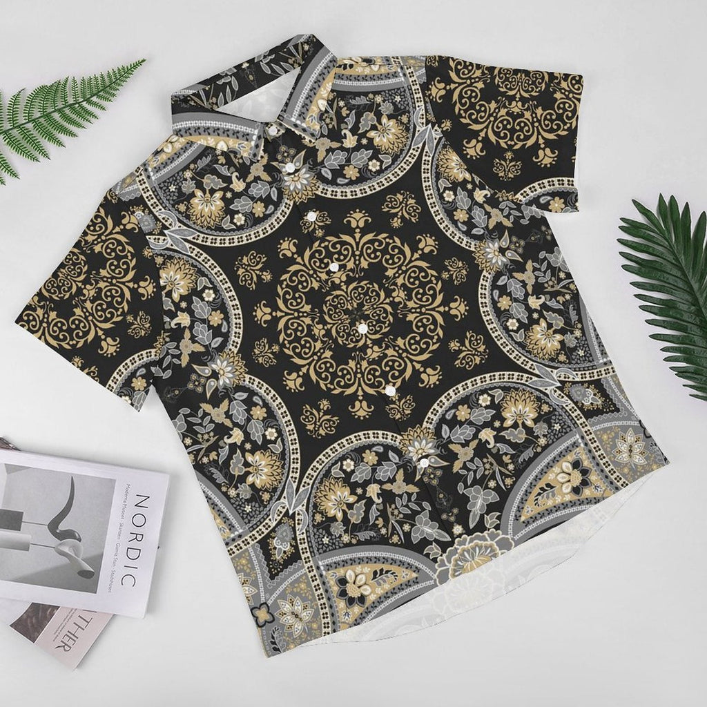 Men's Fashion Casual Printed Short Sleeve Shirts 2306100457