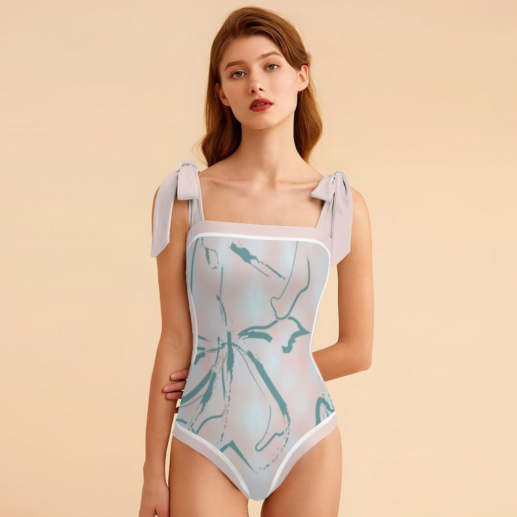 Fashion Printed One Piece Swimsuit And Cover Up 2305106812