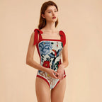 Fashion Printed One Piece Swimsuit And Cover Up 2305104918