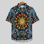 Men's Vintage Sun Print Vacation Hawaiian Shirt 2306104042