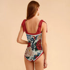 Fashion Printed One Piece Swimsuit And Cover Up 2305104918