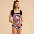 Fashion Printed One Piece Swimsuit And Cover Up 2305105223
