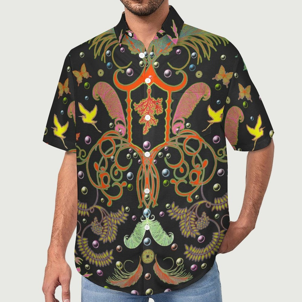 Men's Vintage Animal Print Vacation Hawaiian Shirt 2306104040