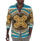 Men's Casual Printed Long Sleeve Shirt 2306103090