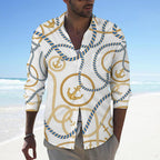 Men's Casual Printed Long Sleeve Shirt 2306103081
