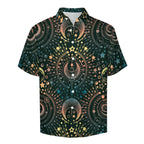 Men's Star And Moon Print Vacation Hawaiian Shirt 2306104044