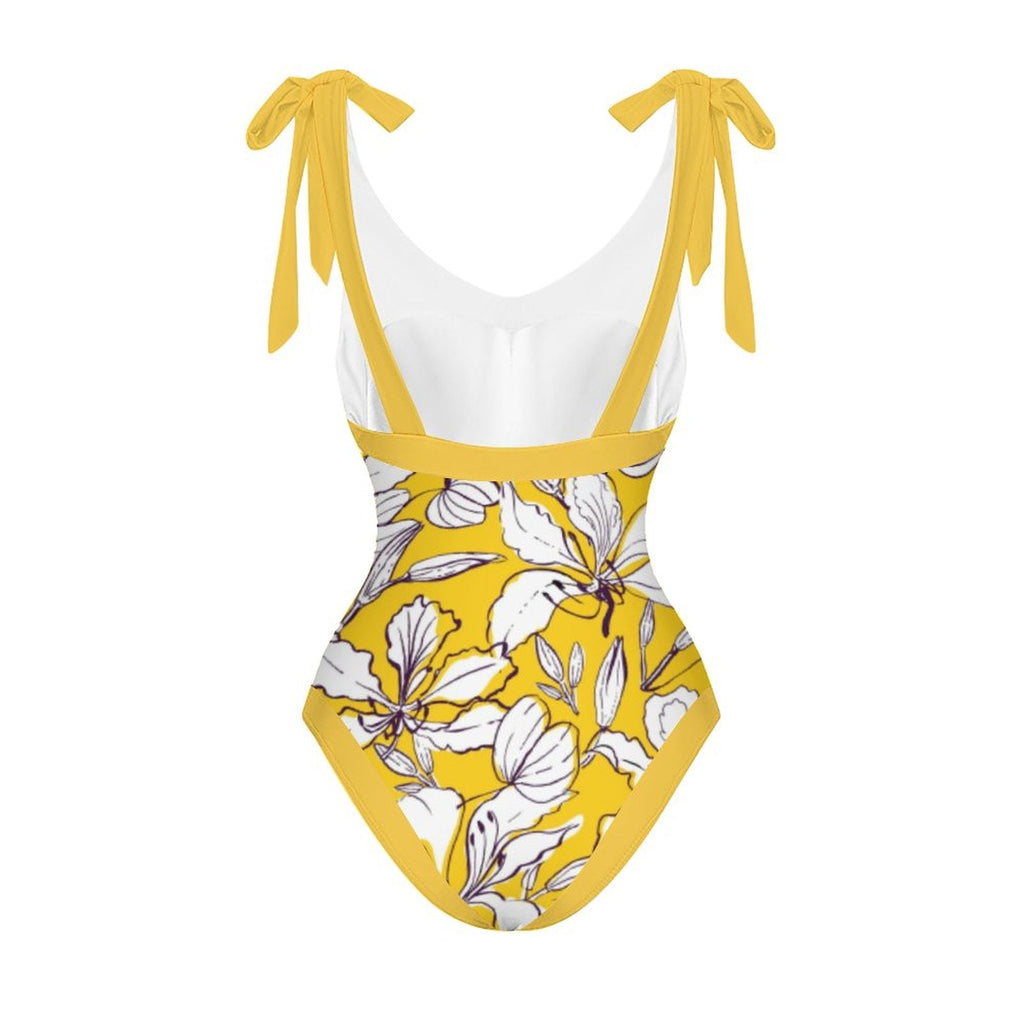 Casual Printed One-Piece Swimsuit And Cover Up 2305102447