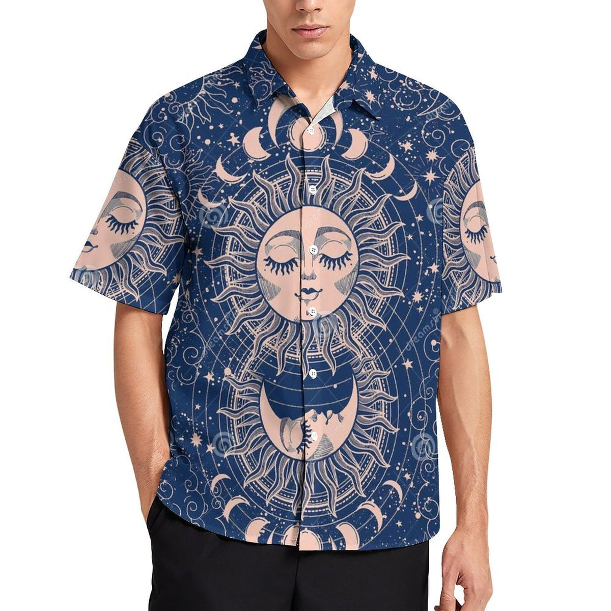 Men's Fashion Casual Printed Short Sleeve Shirts 2306100972