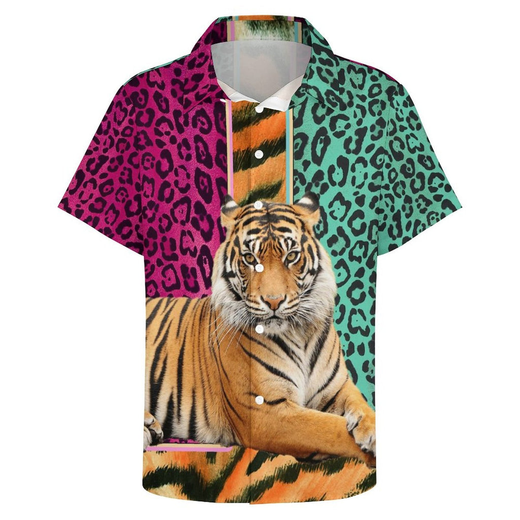 Men's Fashion Casual Printed Short Sleeve Shirts 2305107069