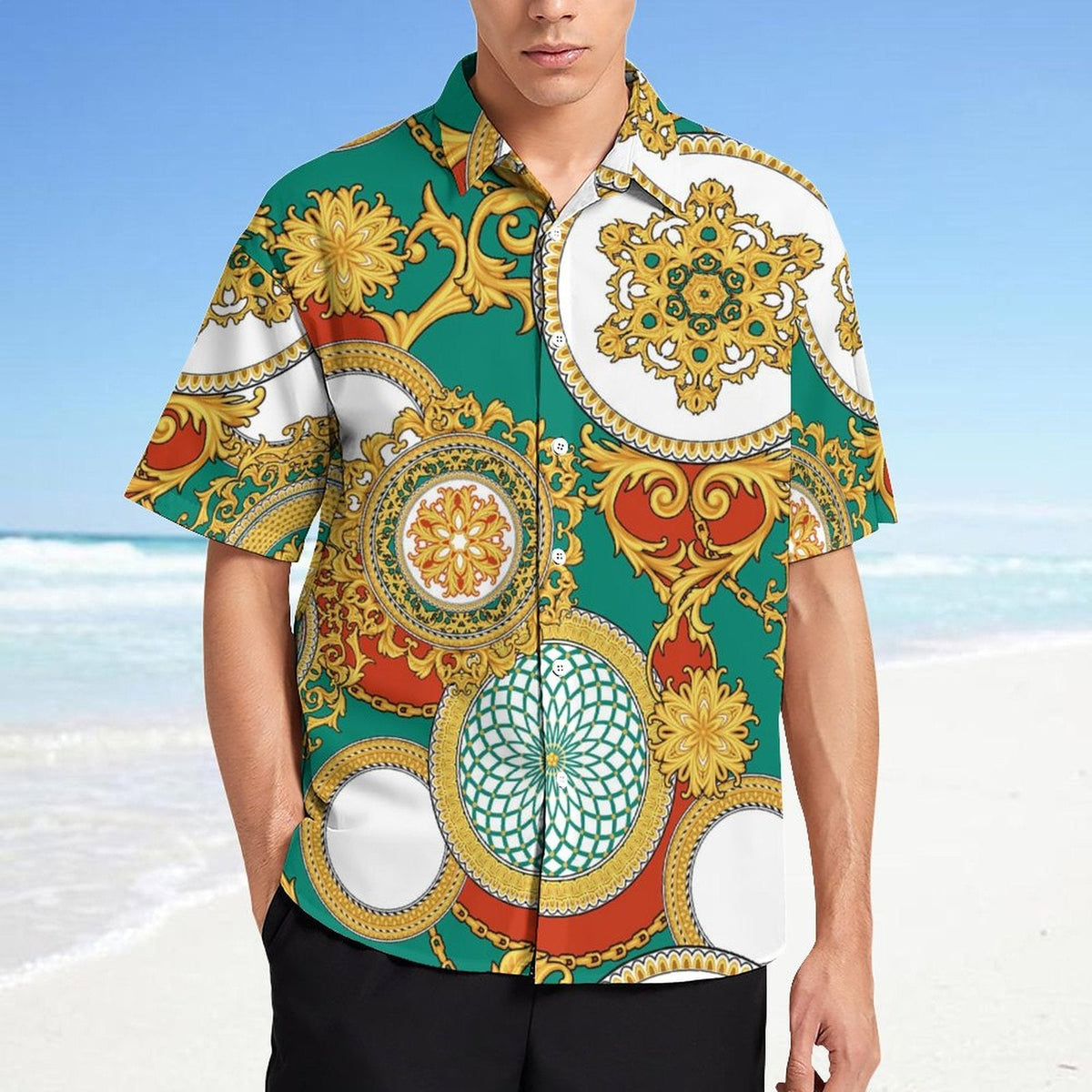 Men's Fashion Casual Printed Short Sleeve Shirts 2306100040