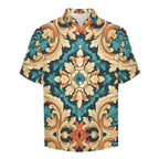 Men's Vintage Print Vacation Hawaiian Shirt 2306104043
