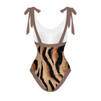 Casual Printed One-Piece Swimsuit And Cover Up 2305102427