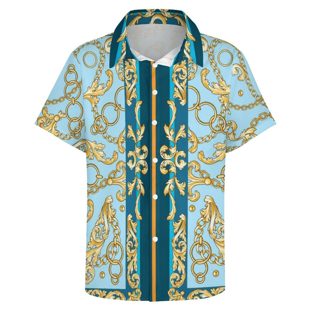 Men's Fashion Casual Printed Short Sleeve Shirts 2306100967