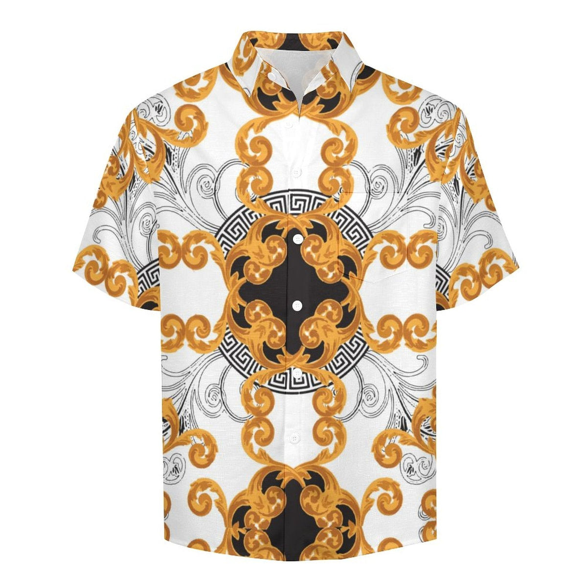 Men's Vintage Print Vacation Hawaiian Shirt 2306104047