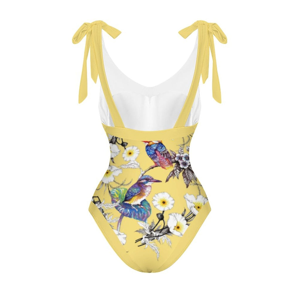 Casual Printed One-Piece Swimsuit And Cover Up 2305102752
