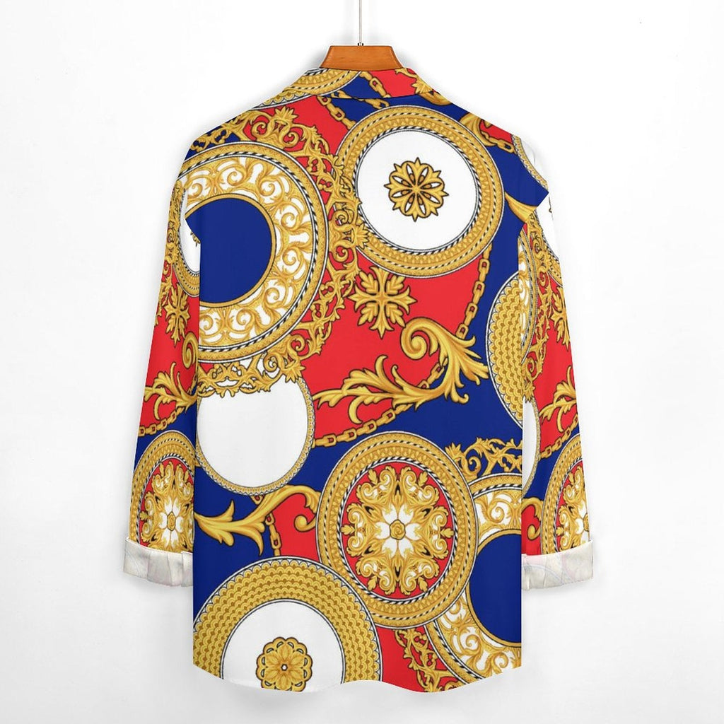 Men's Casual Printed Long Sleeve Shirt 2306103091