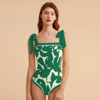 Fashion Printed One Piece Swimsuit And Cover Up 2305105309