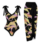 Casual Printed One Piece Swimsuit And Cover Up 2306100156