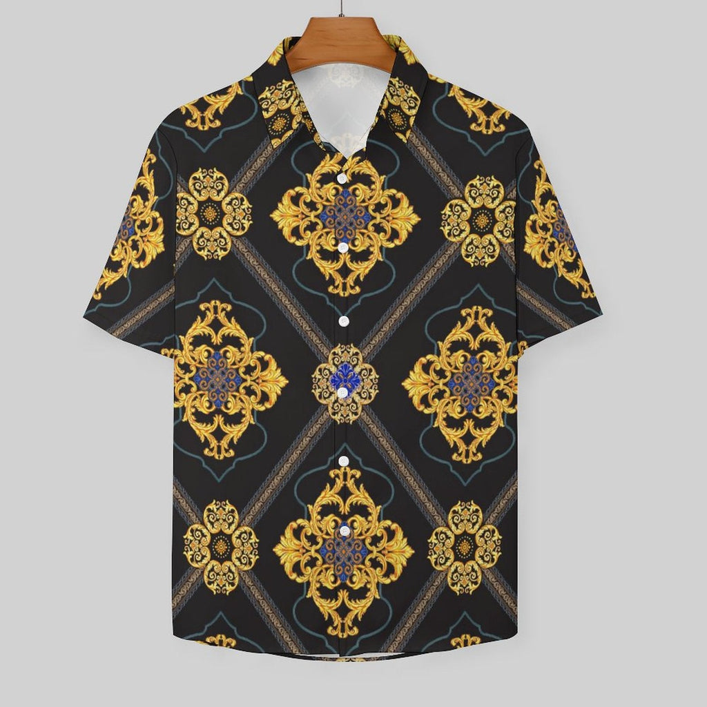 Men's Fashion Casual Printed Short Sleeve Shirts 2306101496