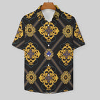 Men's Fashion Casual Printed Short Sleeve Shirts 2306101496
