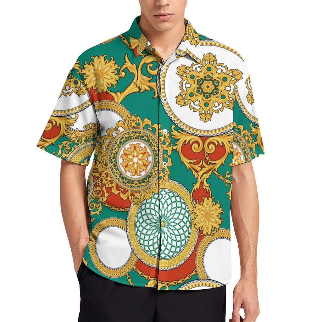 Men's Fashion Casual Printed Short Sleeve Shirts 2306100040