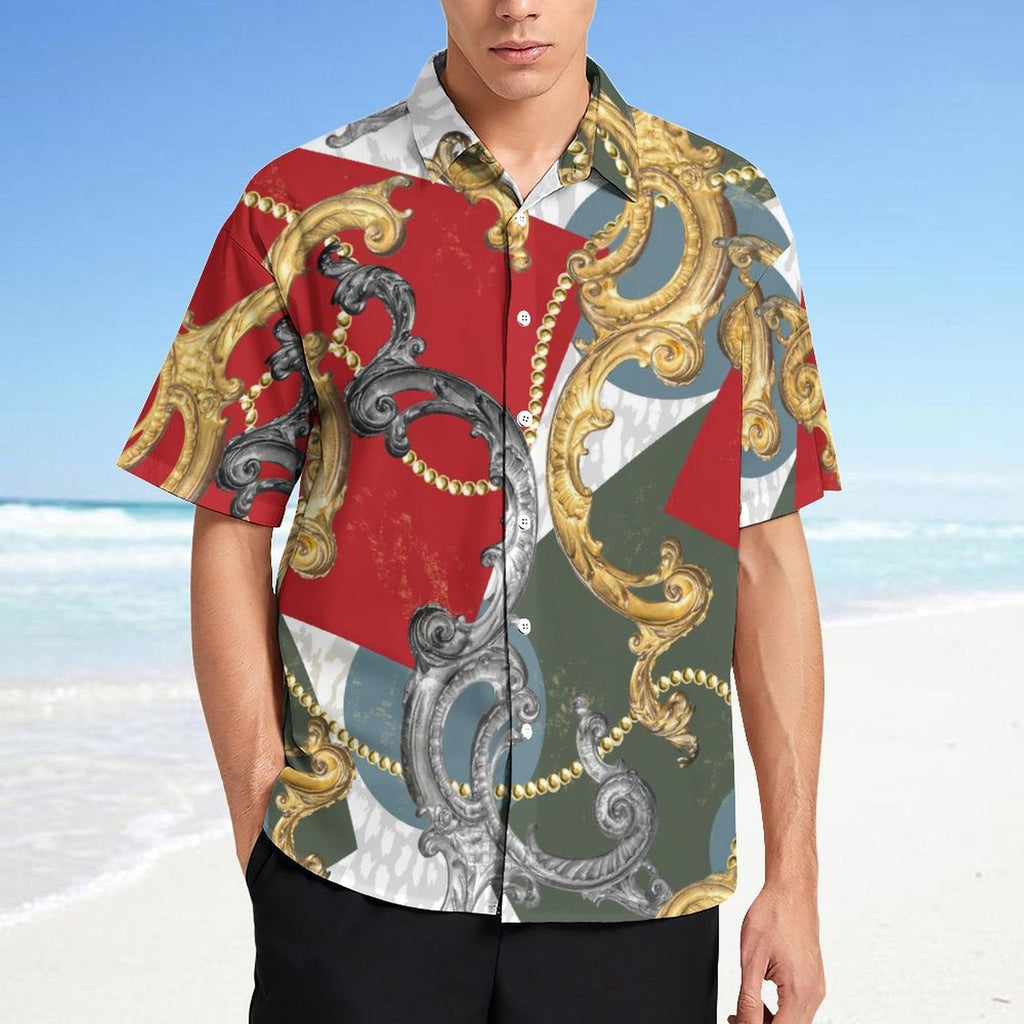 Men's Fashion Casual Printed Short Sleeve Shirts 2306101109