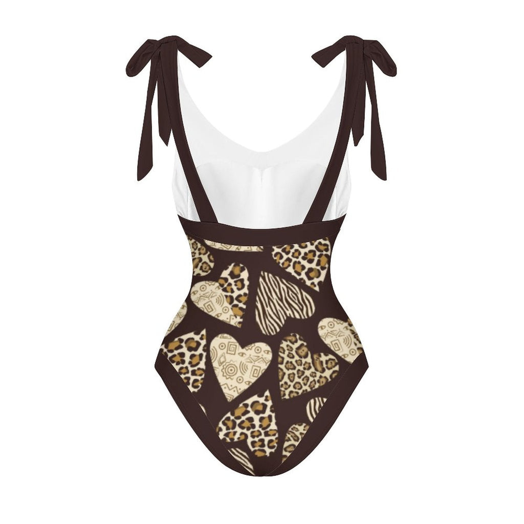 Casual Printed One Piece Swimsuit And Cover Up 2305105705